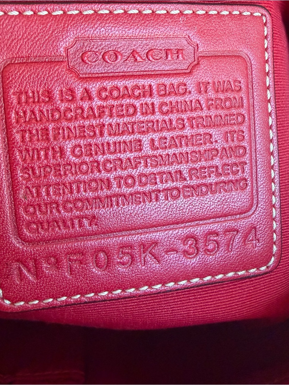 Coach Red Shoulder Bag - Picture 9 of 9